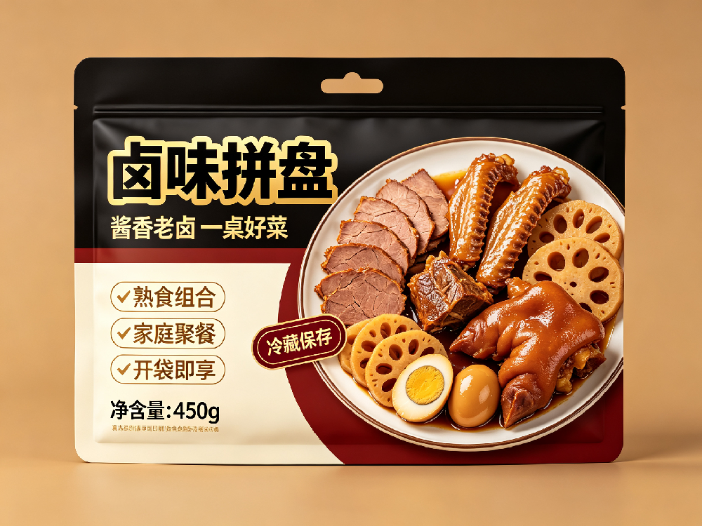 三边封拉链袋